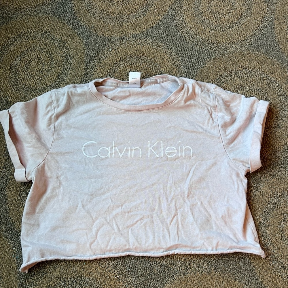 Calvin Klein Mens top turned into a womens crop top